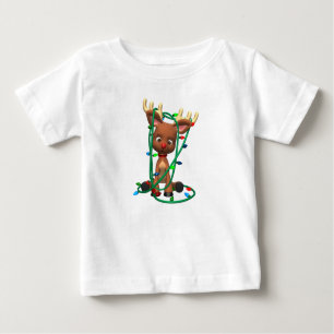 Reindeer Tangled i Ljus under julen T-shirt