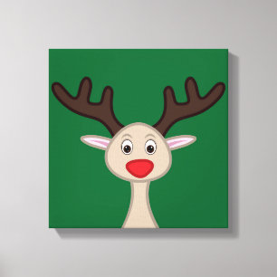 Reindeer tecknade figurer canvastryck