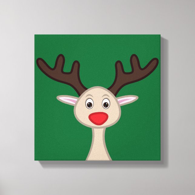 Reindeer tecknade figurer canvastryck (Framsida)