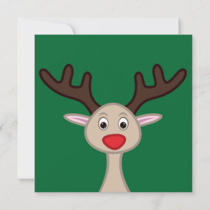 Reindeer tecknade figurer inbjudningar