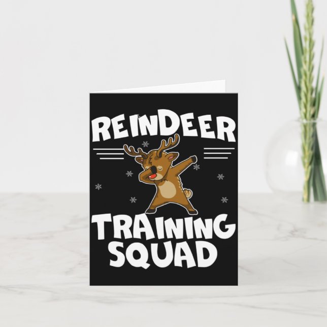 Reindeer Training Squad Deer Team Xmas Running New Kort (Framsida)