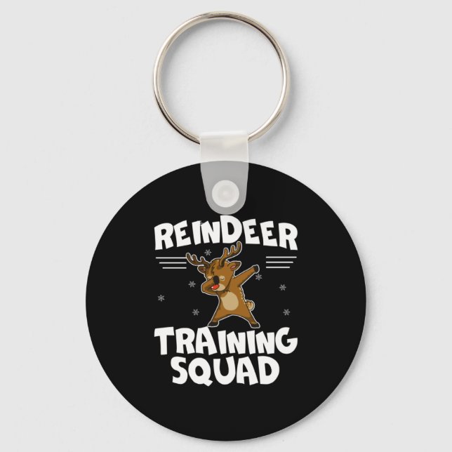 Reindeer Training Squad Deer Team Xmas Running New Nyckelring (Framsida)