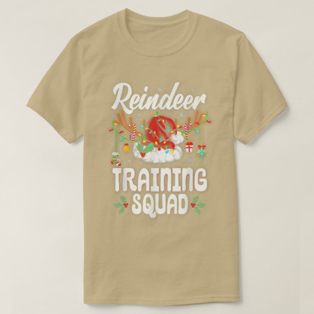 Reindeer Training Squad jul Running Julafton Lig T Shirt (Design framsida)