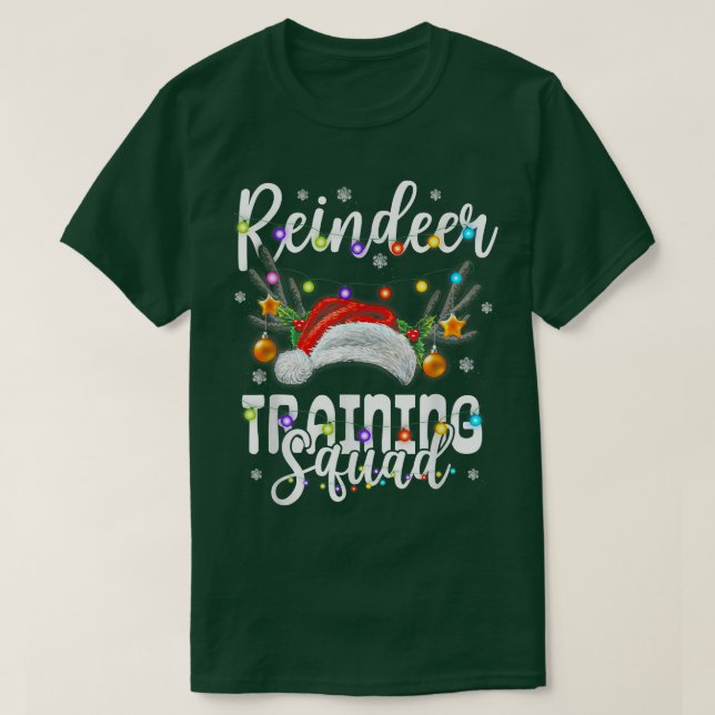 Reindeer Training Squad jul Running Julafton Lig T Shirt (Design framsida)