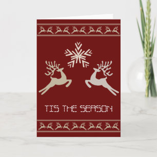 Reindeer Ugly Sweater Helgkort