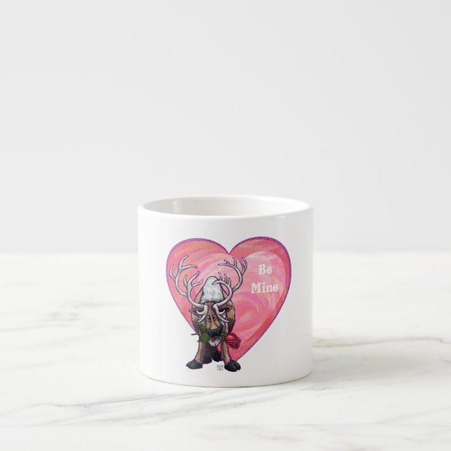 Reindeer Valentindagen Espressomugg (Framsidan)