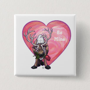 Reindeer Valentindagen Knapp