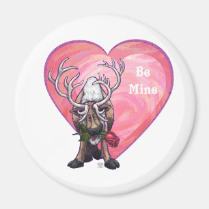 Reindeer Valentindagen Magnet