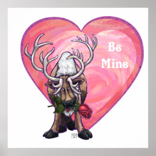 Reindeer Valentindagen Poster