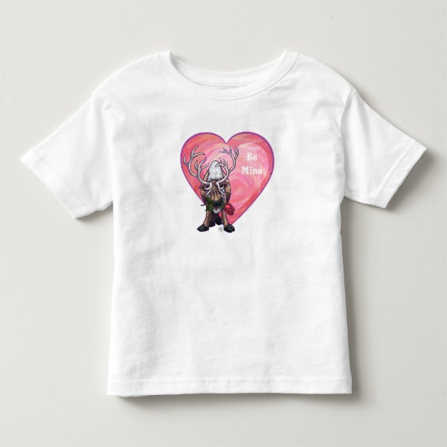 Reindeer Valentindagen T-shirt (Framsida)