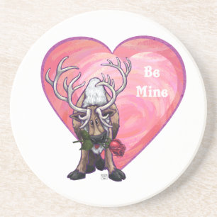 Reindeer Valentindagen Underlägg Sandsten