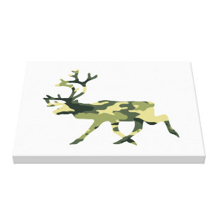 Reindeer/Västindiou Woodland Camouflage/Camo Canvastryck