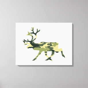 Reindeer/Västindiou Woodland Camouflage/Camo Canvastryck