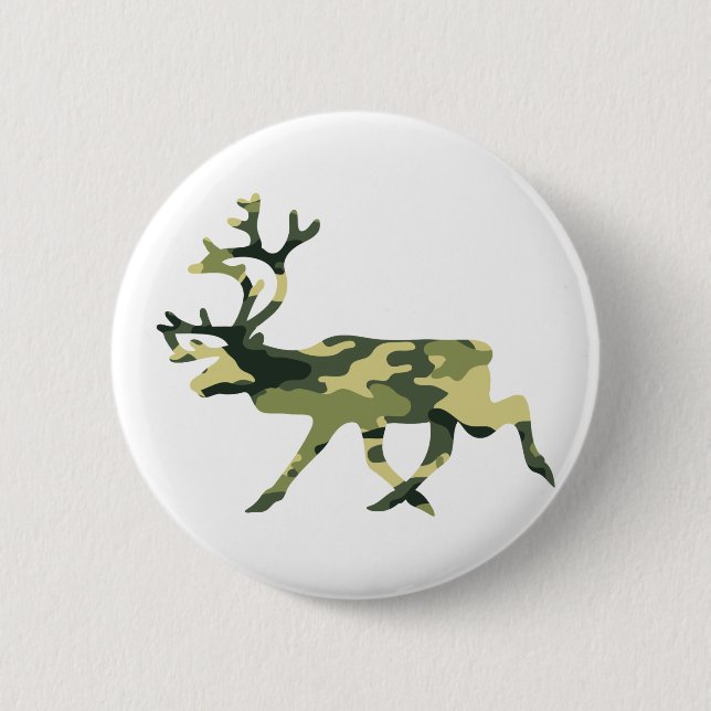 Reindeer/Västindiou Woodland Camouflage/Camo Knapp (Framsida)