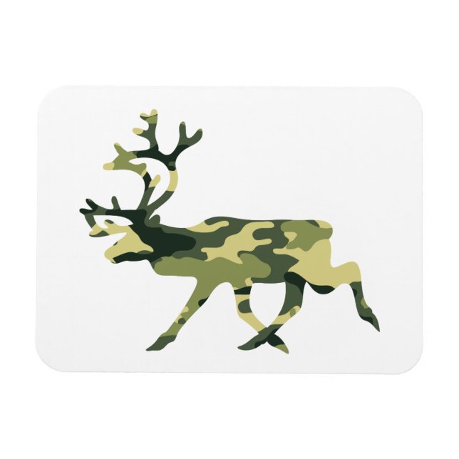 Reindeer/Västindiou Woodland Camouflage/Camo Magnet (Horisontell)