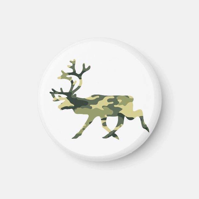 Reindeer/Västindiou Woodland Camouflage/Camo Magnet (Framsidan)
