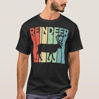Reindeer Vintage Retro T Shirt