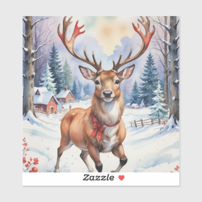 Reindeer Wonderland: Helgdag Bliss Klistermärken (Ark)