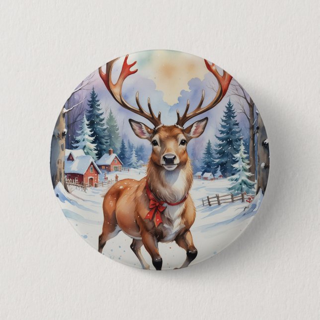 Reindeer Wonderland: Helgdag Bliss Knapp (Framsida)