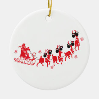 Reindeer Workout Julgransprydnad Keramik