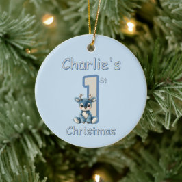 Reindeer's First Christmas! Julgransprydnad Keramik