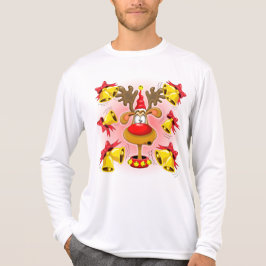 Reindeers Roligt Jul Tecknad med Klockor Alarms T-shirt