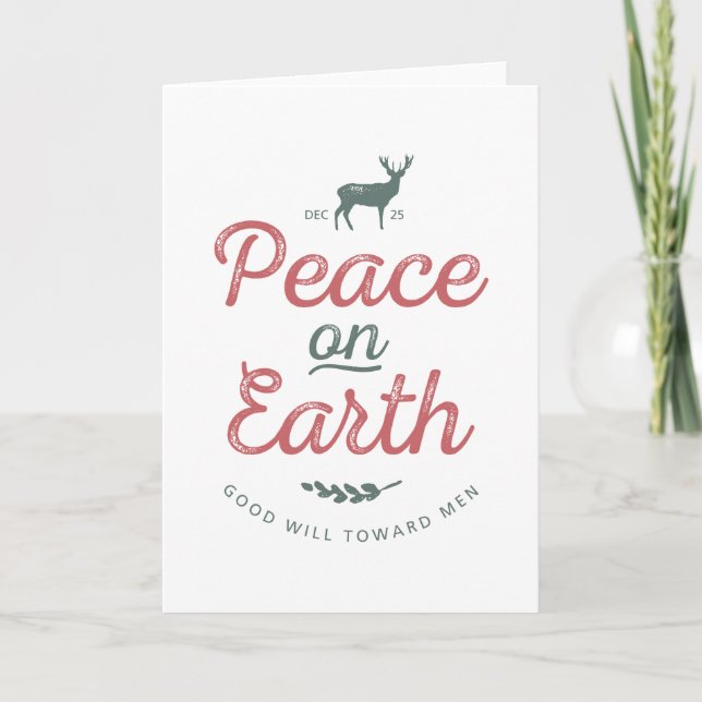 Reindefreden på Julkortet på jorden Helgkort (Framsida)