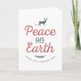 Reindefreden på Julkortet på jorden Helgkort