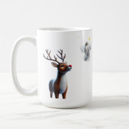 Reindeir Tittar upp på Jesus julrenar Kaffemugg
