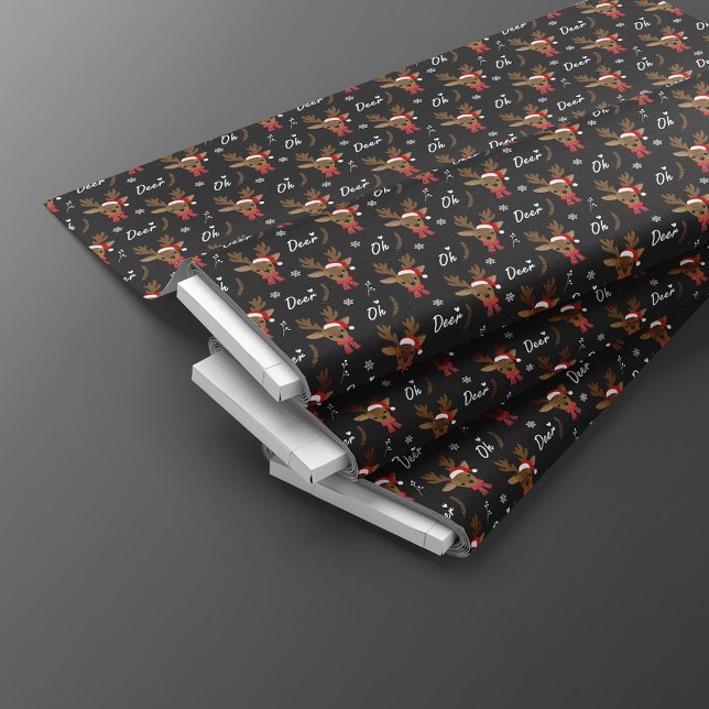 Reindejul Oh Hjort Seamless Mönster Tyg (Skapare uppladdad)