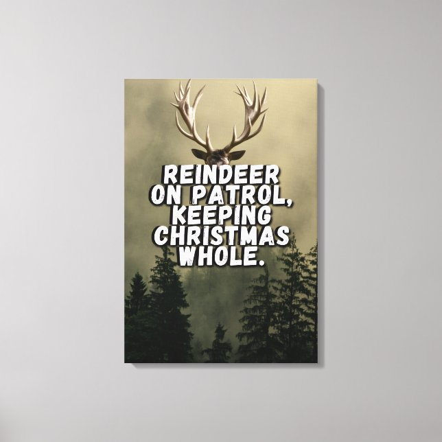 Reindejul Påstående Canvas Wall Art (Framsida)