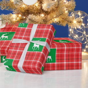Reindejul Red Grönt White Twill Play Presentpapper