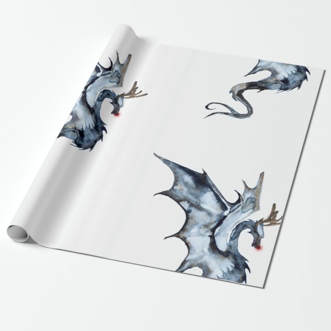Reindragon Wrapping Papprare Presentpapper (Utrullad)