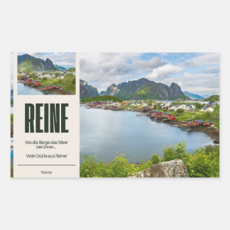 Reine auf den Lofoten Rektangulärt Klistermärke