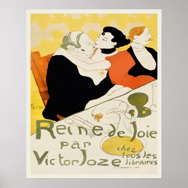 Reine de Joie (drottning av glädjen) av Toulouse L Poster (Framsidan)