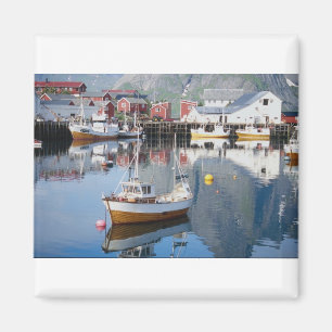 Reine fiskeläge, Lofoten, norge Magnet