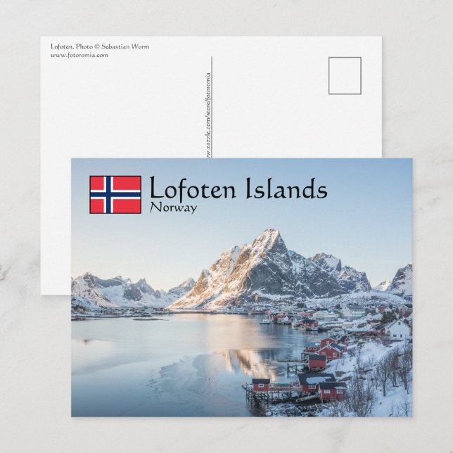 Reine Lofoten Norge Vykort (Fram/baksida)