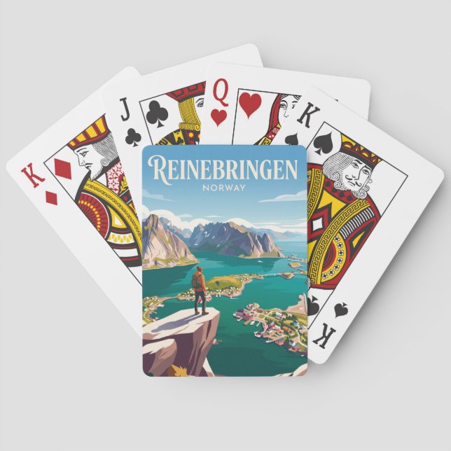Reinebringen Norge Casinokort (Baksidan)