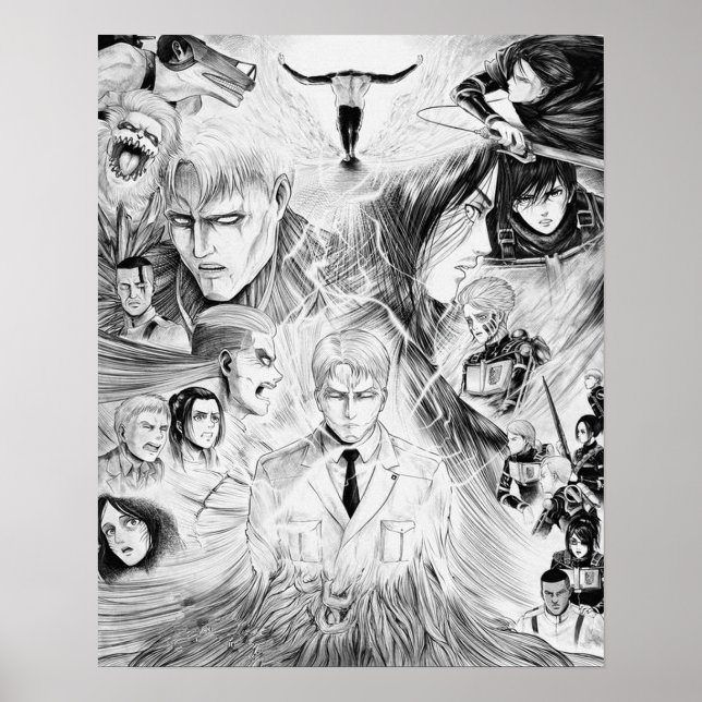 Reiner Braun Armored Titan Shingeki no Kyoto jin Poster (Framsidan)