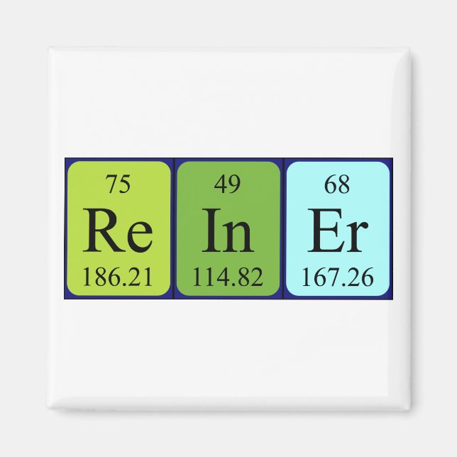 Reiner Periodiska bord namn magnet (Framsidan)