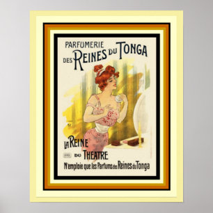 Reines Du Tonga Parfum Fransk Ad Poster 16 x 20