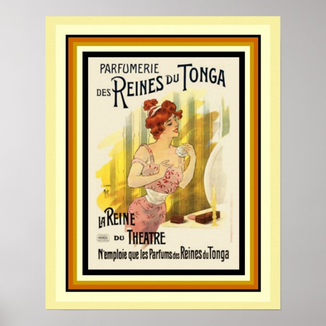 Reines Du Tonga Parfum Fransk Ad Poster 16 x 20 (Framsidan)