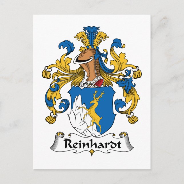 Reinhardt Family Crest Vykort (Framsida)