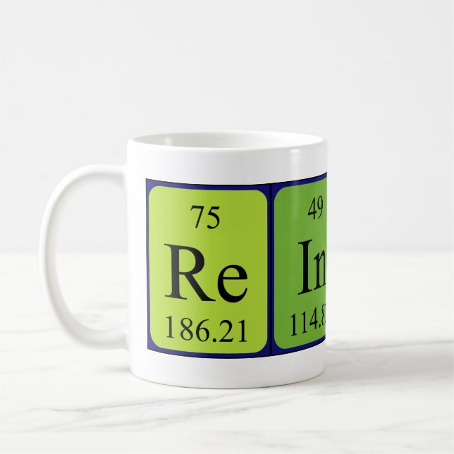 Reinier Periodisk bord namn mugg (Vänster)