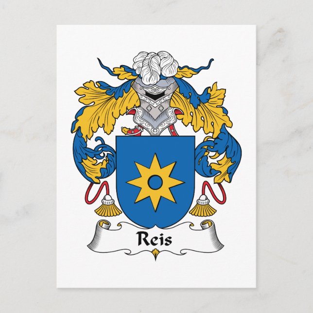 Reis Family Crest Vykort (Framsida)