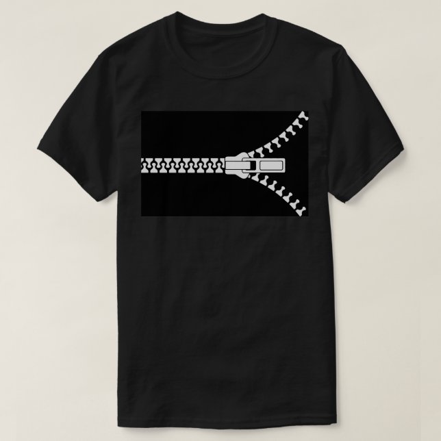 Reiverschlu Zipper roligt Design Geschenk T Shirt (Design framsida)