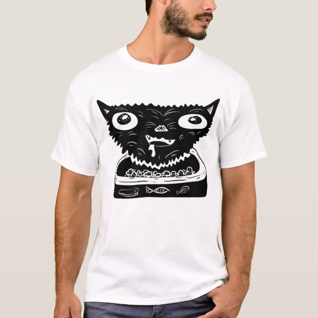 Reject cynicism cat t shirt (Framsida)