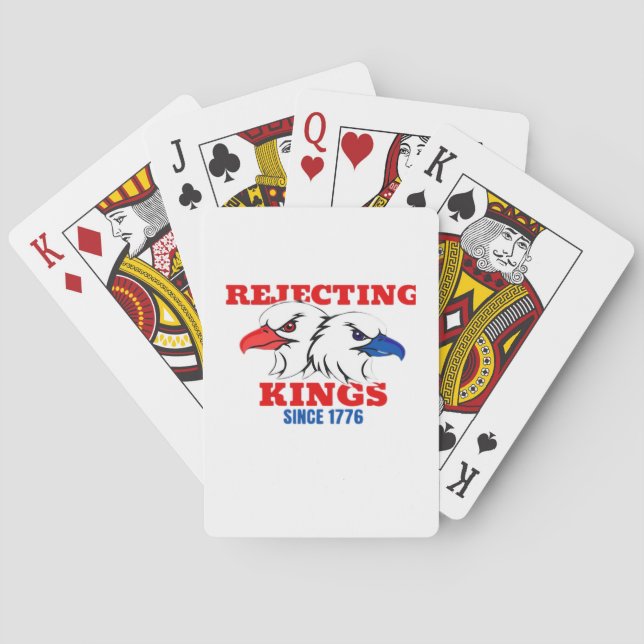 Rejecting Kings Since 1776 Classic Creative Design Casinokort (Baksidan)