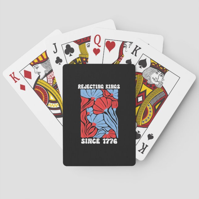 Rejecting Kings Since 1776 No Kings In America Des Casinokort (Baksidan)