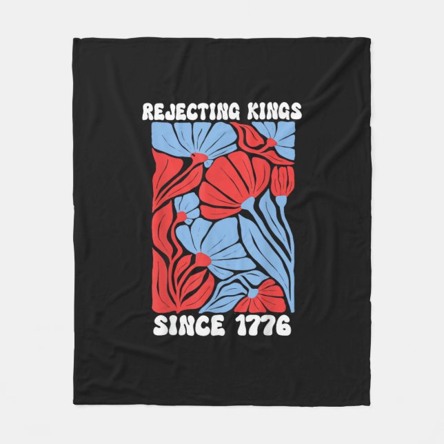 Rejecting Kings Since 1776 No Kings In America Des Fleecefilt (Framsidan)
